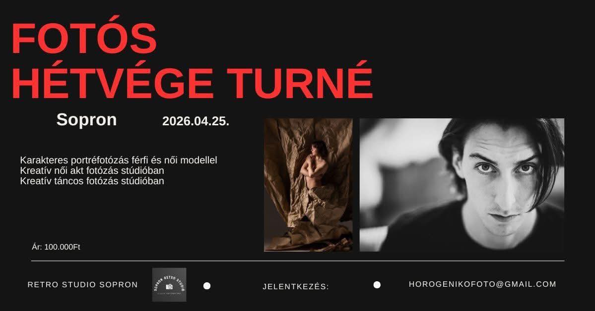 Fotós Hétvége Sopron - Portré, Akt, Tánc workshopok