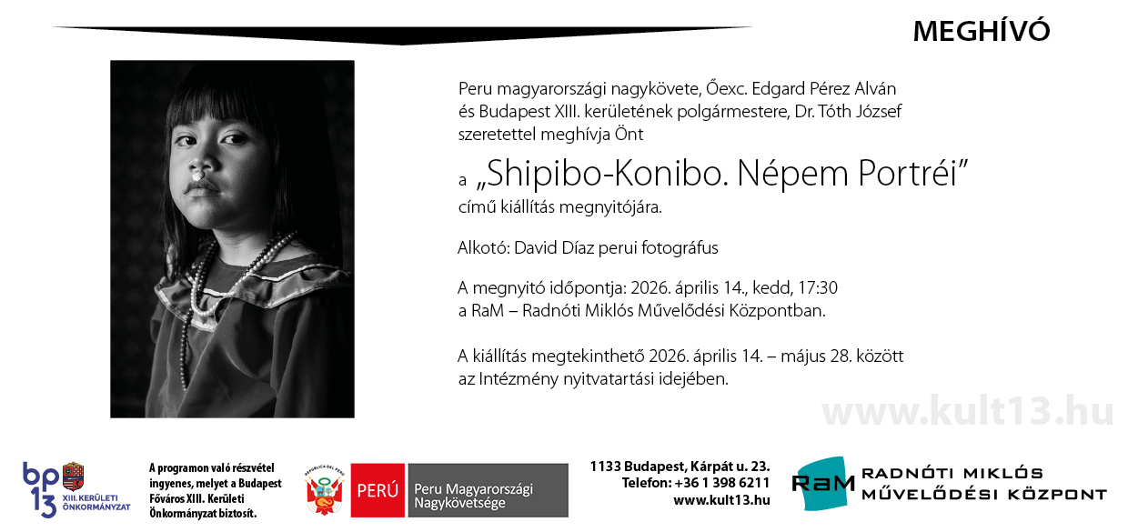 Shipibo-konibo. Népem portréi – David Díaz fotókiállítás megnyitója