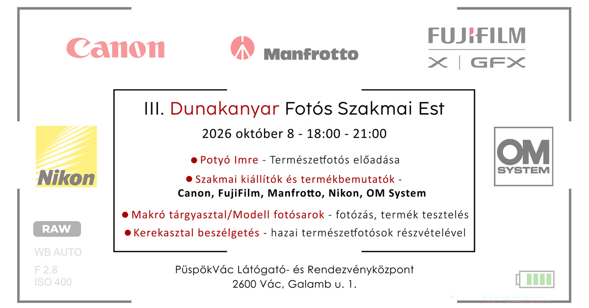 III. Dunakanyar Fotós Szakmai est és Fotópályázat 2026