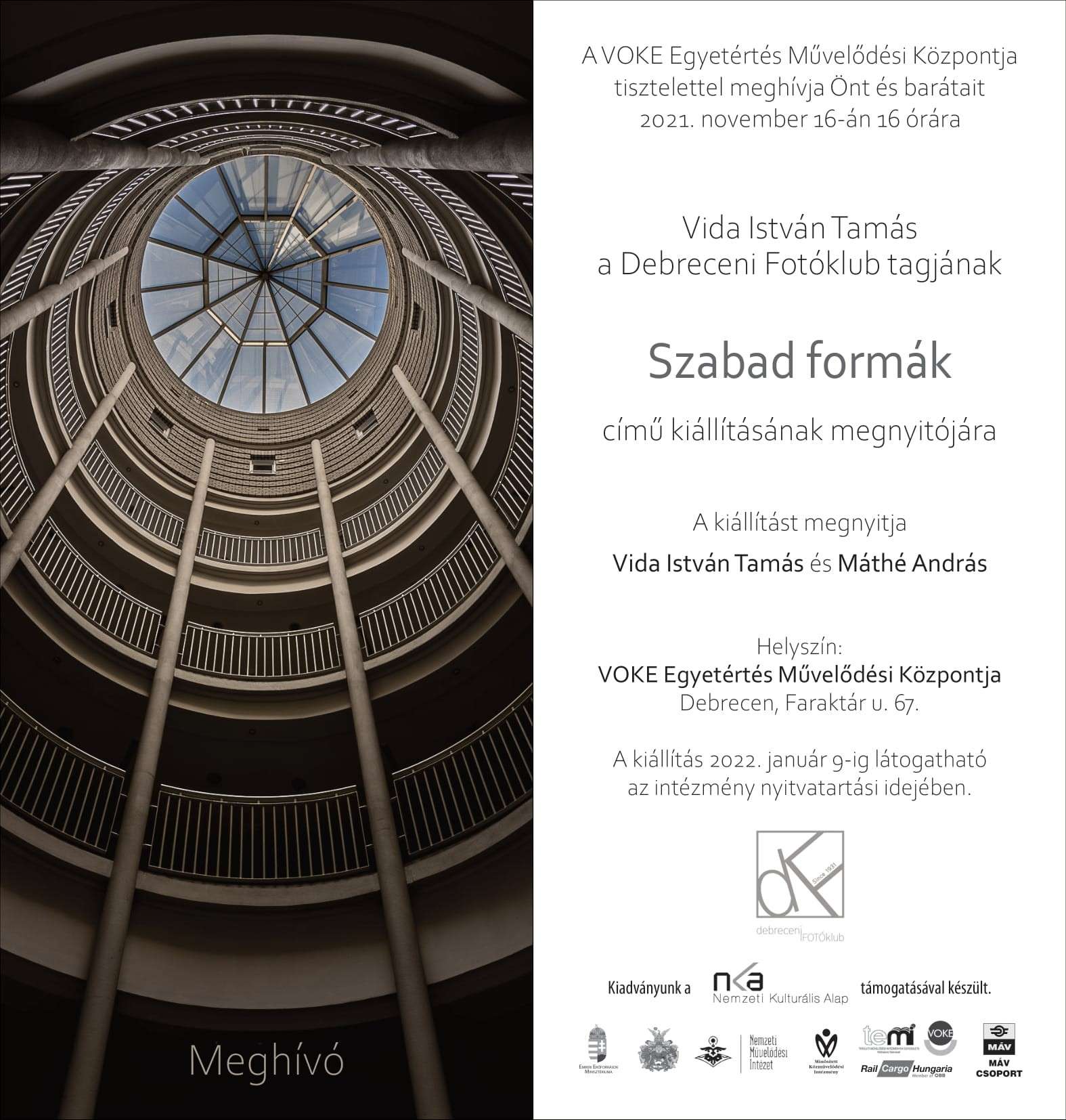 "Szabad Formák" - Vida István Tamás fotókiállítása
