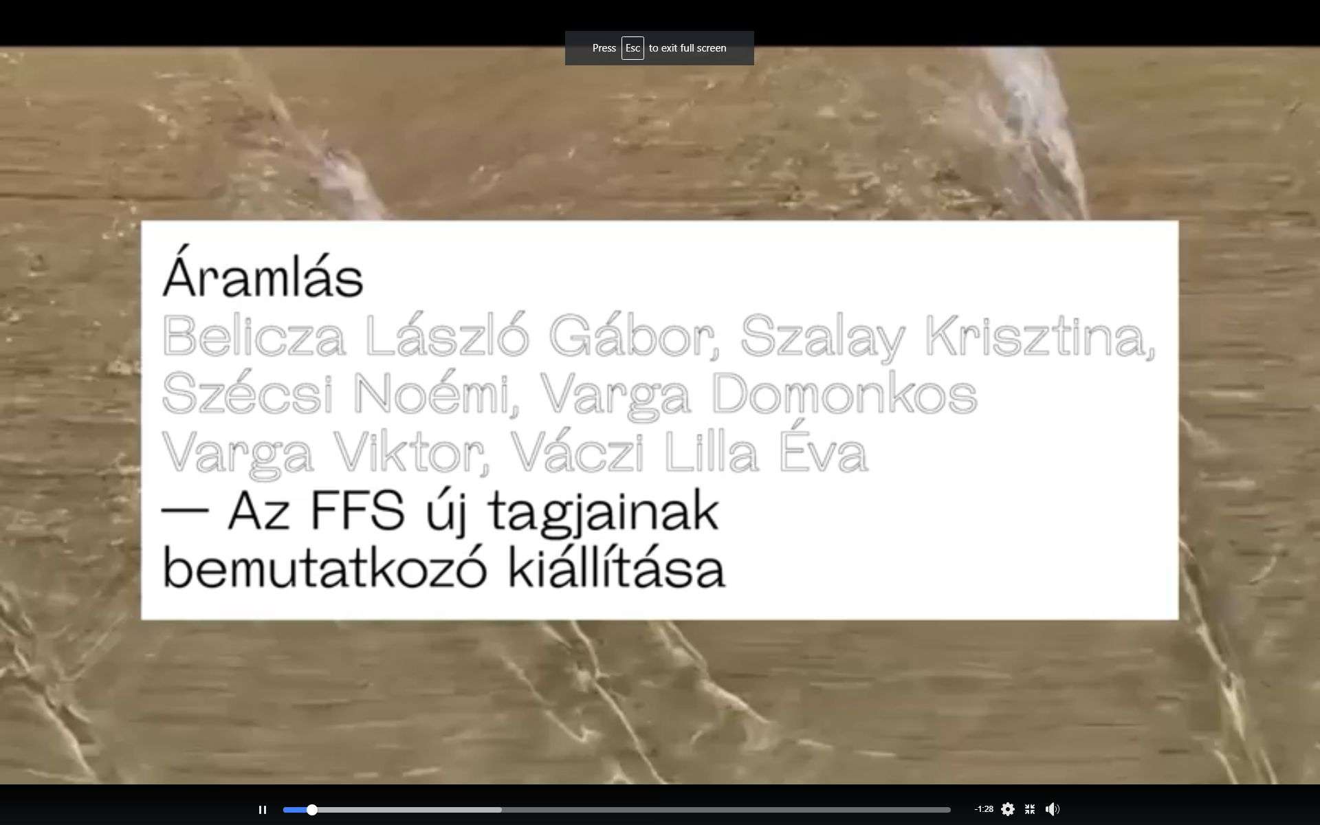 Áramlás - az FFS új tagjainak bemutatkozó kiállítása