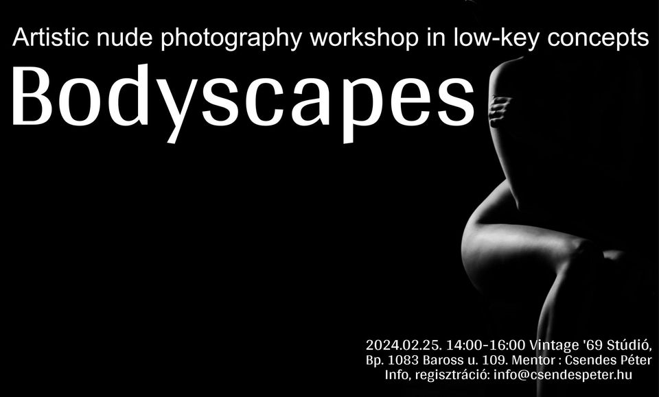Bodyscape - artistic nude photography workshop in low-key concepts