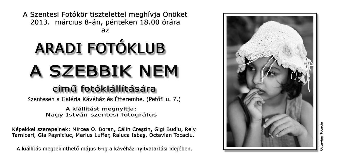 Aradi Fotóklub: A szebbik nem - fotókiállítás