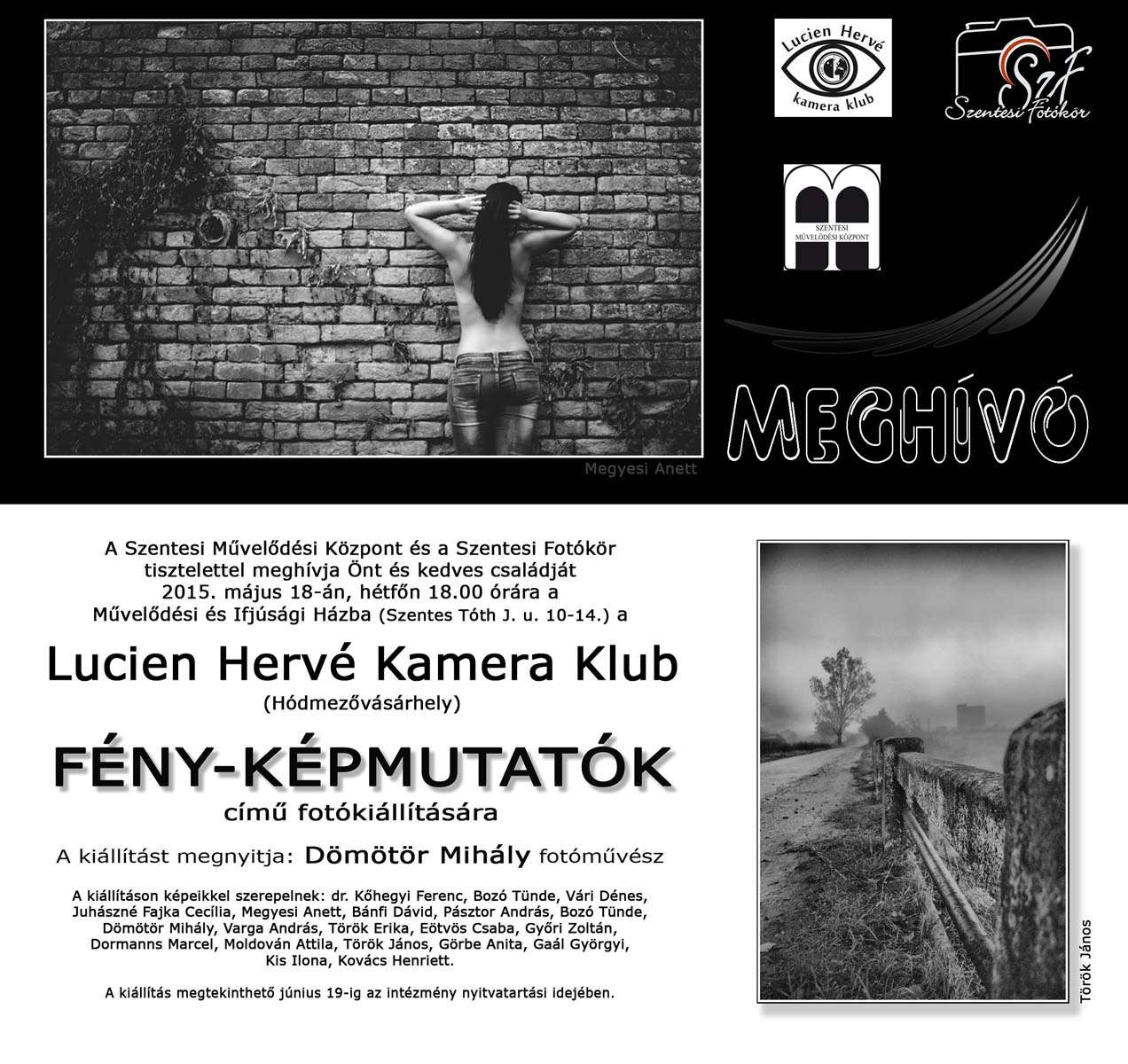 Fény-képmutatók című fotókiállítás Szentesen