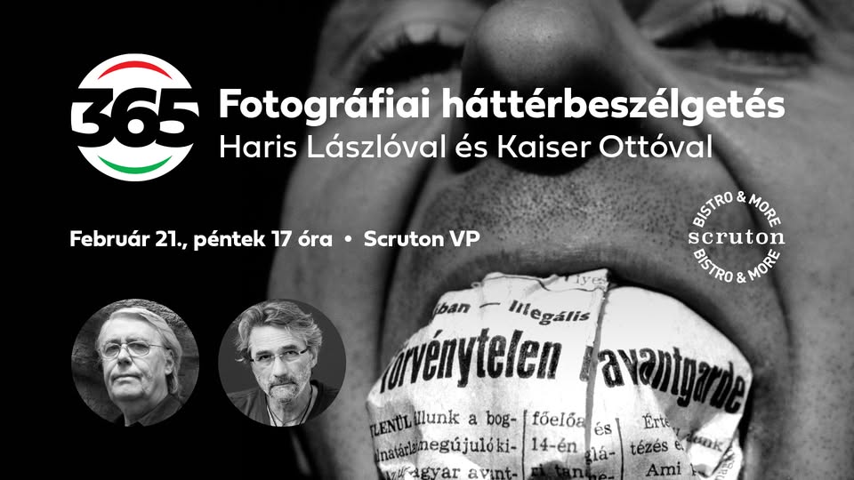 Fotográfia háttérbeszélgetés Haris Lászlóval és Kaiser Ottóval a Scrutonban