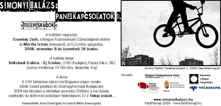 Simonyi Balázs: Panelkapcsolatok 1. – Telepi srácok