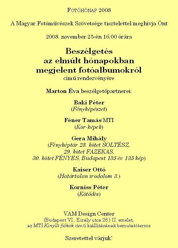 Beszélgetés az elmúlt hónapokban megjelent fotóalbumokról