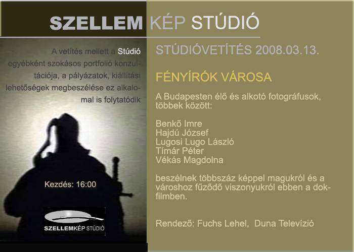 Fotográfusok filmen I.- Szellemkép stúdióvetítés