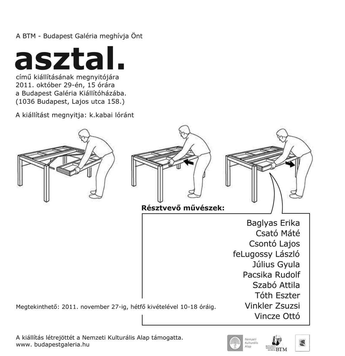 asztal. fotókiállítás