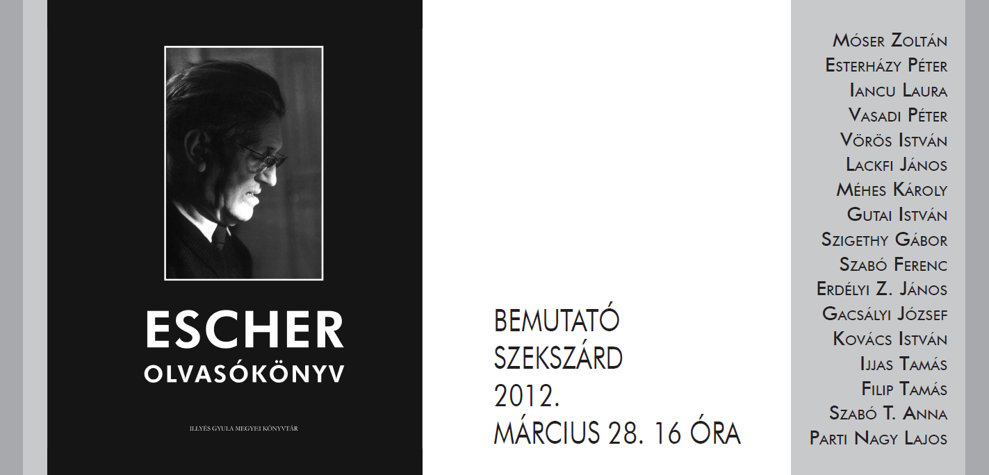 Escher olvasókönyv - könyvbemutató