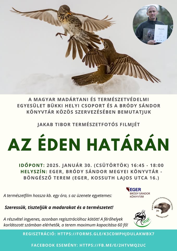 (TELTHÁZ) AZ ÉDEN HATÁRÁN - FILMBEMUTATÓ EGERBEN