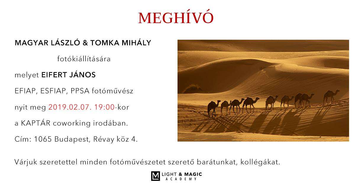 Magyar László és Tomka Mihály fotókiállítás megnyitója