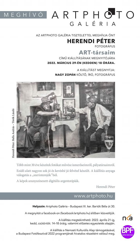 Herendi Péter: ART-társaim című fotókiállításának megnyitója