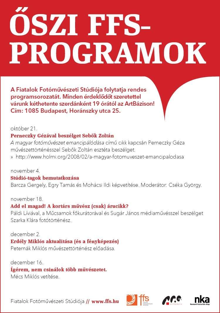 Fiatalok Fotóművészeti Stúdiója - programsorozat