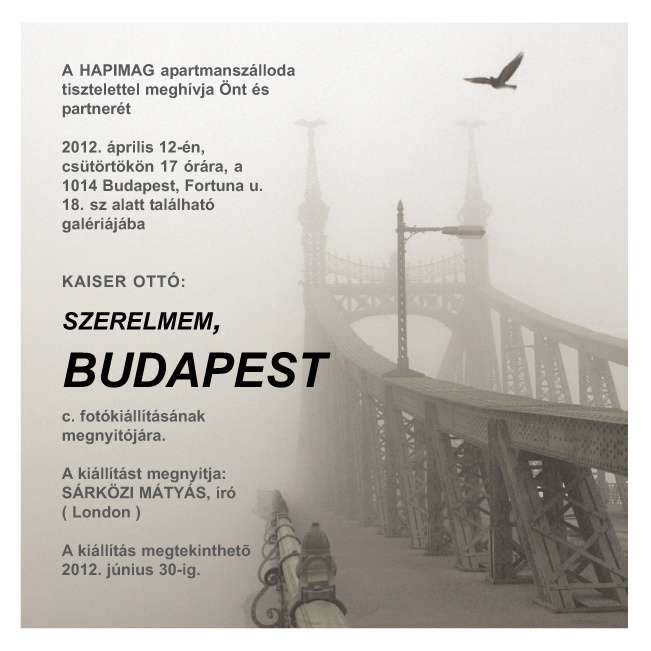 Kaiser Ottó: Szerelmem, Budapest