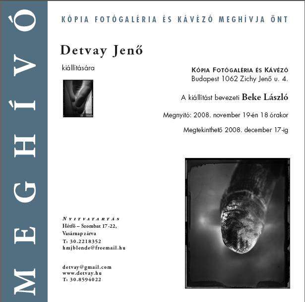 Detvay Jenő kiállítása