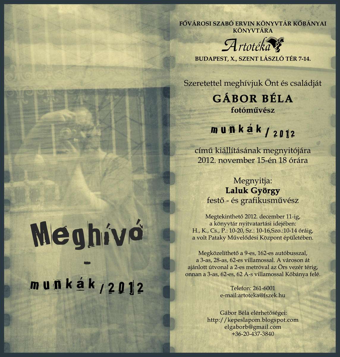 Gábor Béla: munkák 2012