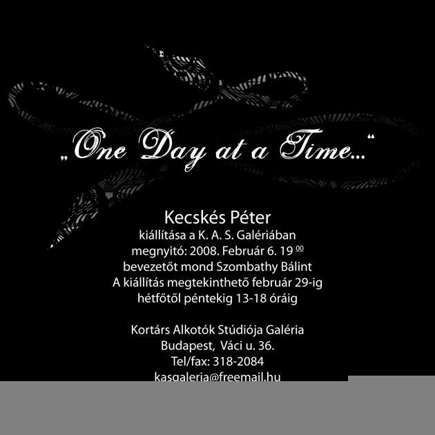 Kecskés Péter: One Day at a Time