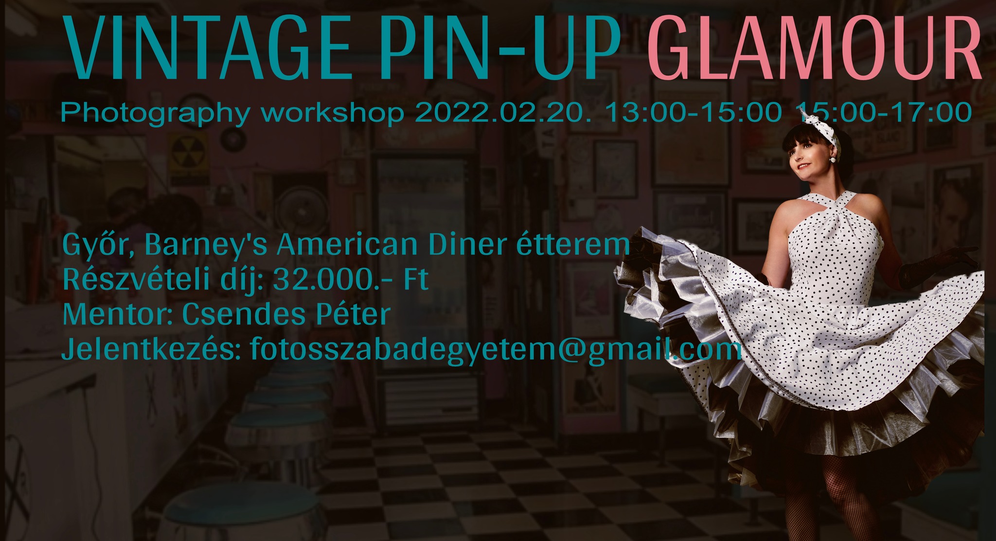 Vintage pin-up glamour photography workshop