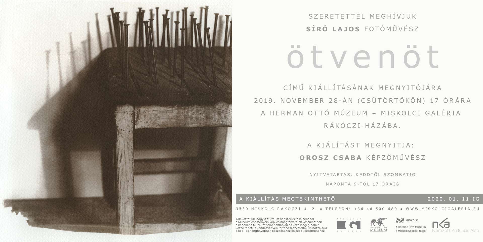 ÖTVENÖT – Síró Lajos fotográfus kiállítása
