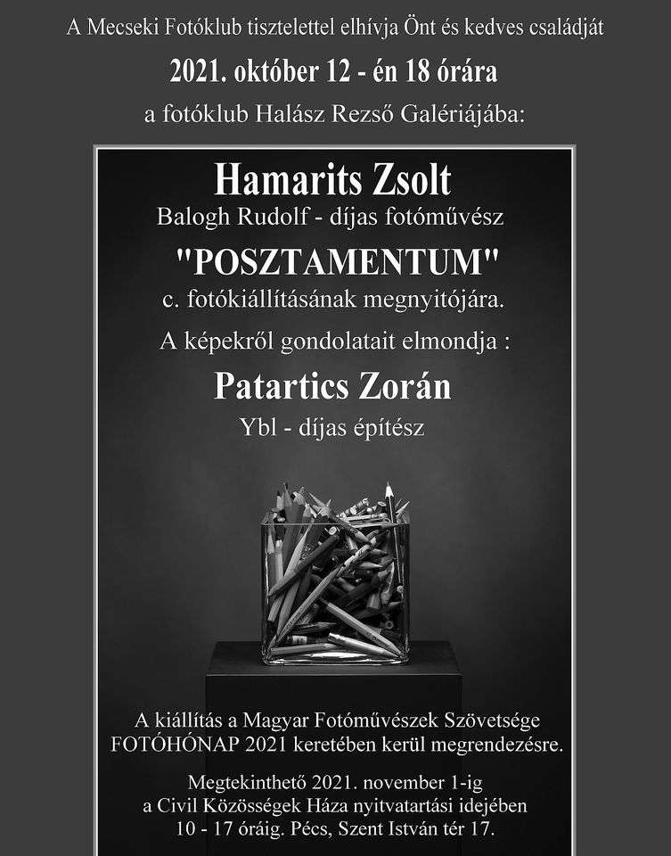 Hamarits Zsolt - POSZTAMENTUM című kiállításának megnyitója