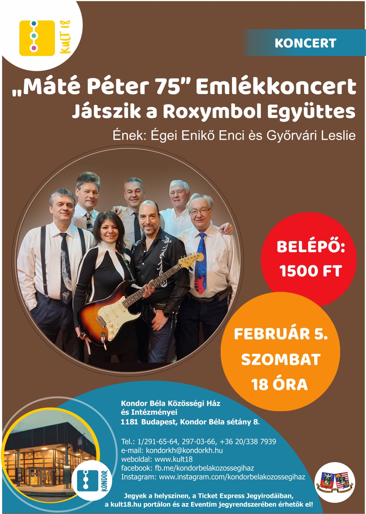 Máté Péter Fotókiállítás és Emlékkoncert a Roxymbol együttessel!