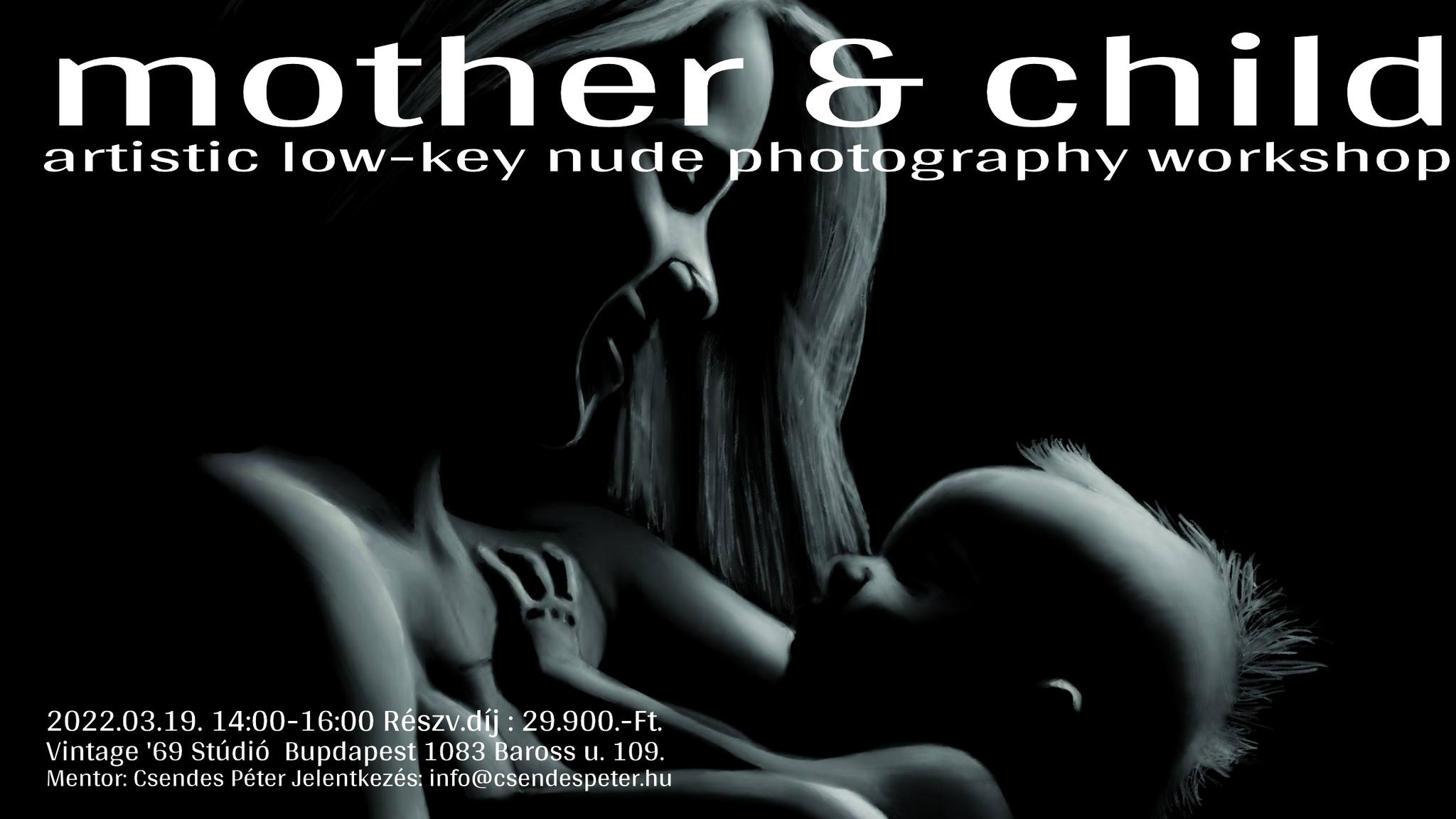 "Mother & Child"- artistic low-key nude photography workshop