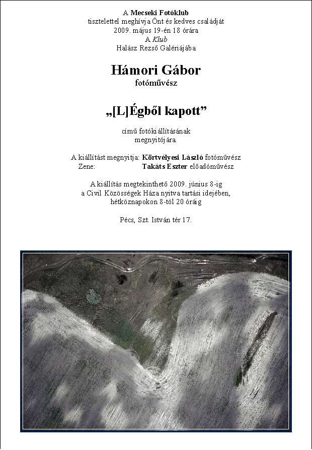 Hámori Gábor: [L]Égből kapott