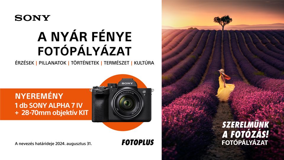 📷🏆 Fotópályázat: Szerelmünk a fotózás! - Nyár Fénye 2024 | Fődíj: Sony Alpha 7IV fényképezőgép kit