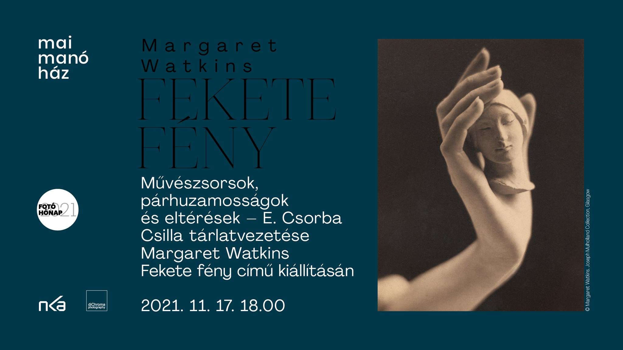 E. Csorba Csilla tárlatvezetése Margaret Watkins Fekete fény című kiállításán