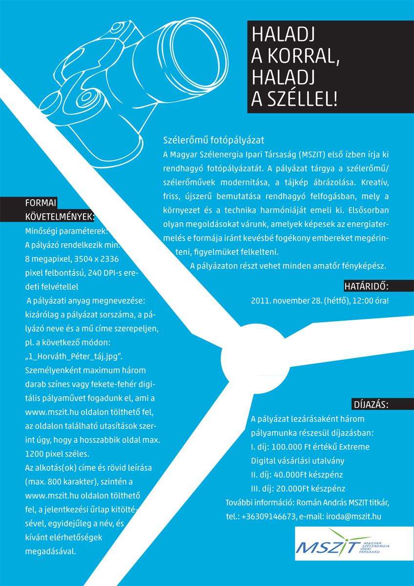 Haladj a korral, haladj a széllel! - Szélerőmű fotópályázat
