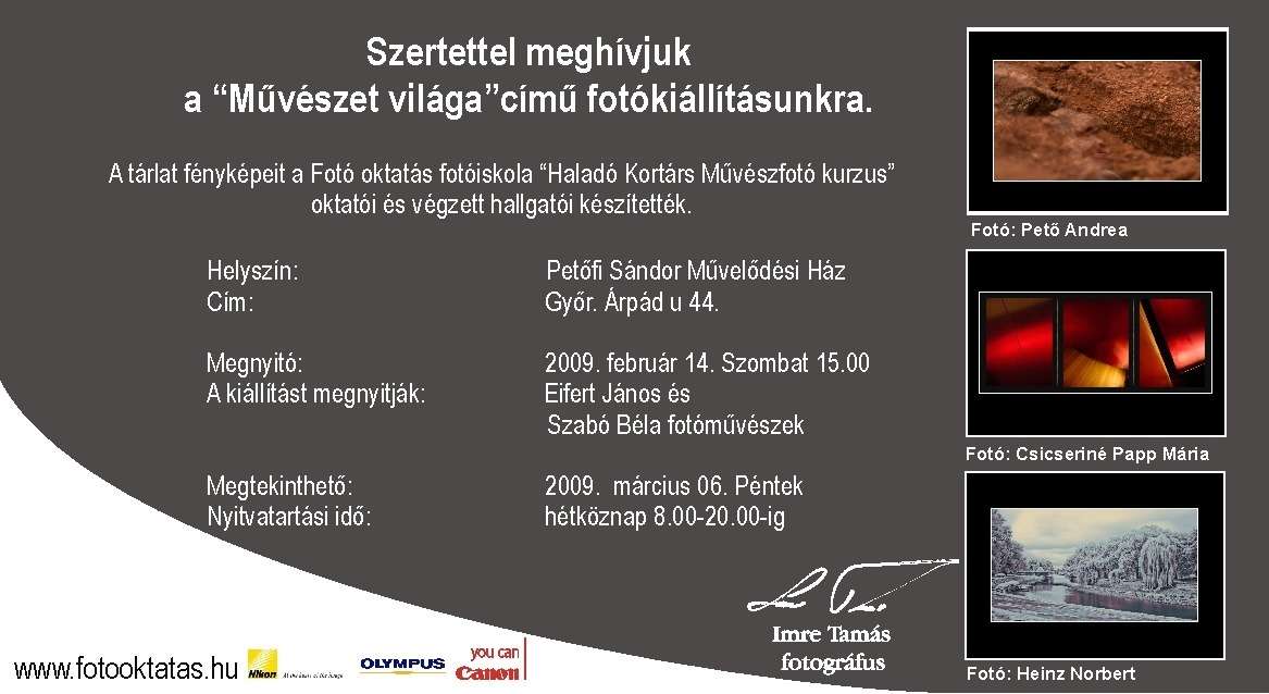 A Művészet Világa - fotókiállítás