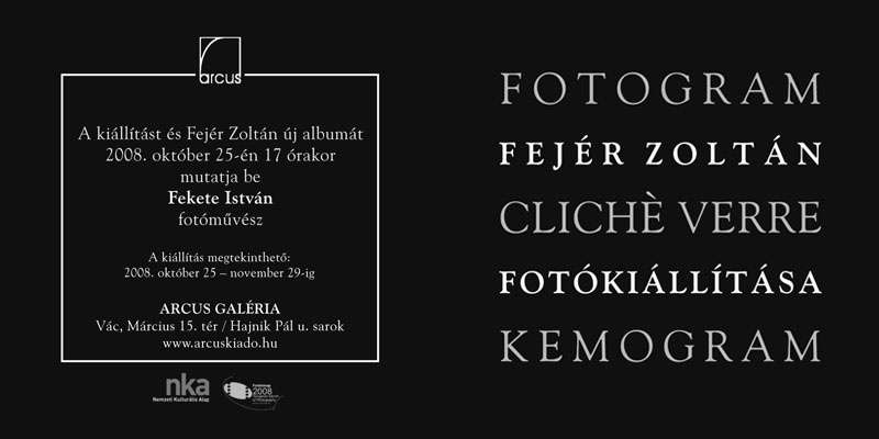 Fejér Zoltán: Fotogram / Cliché verre / kemogram