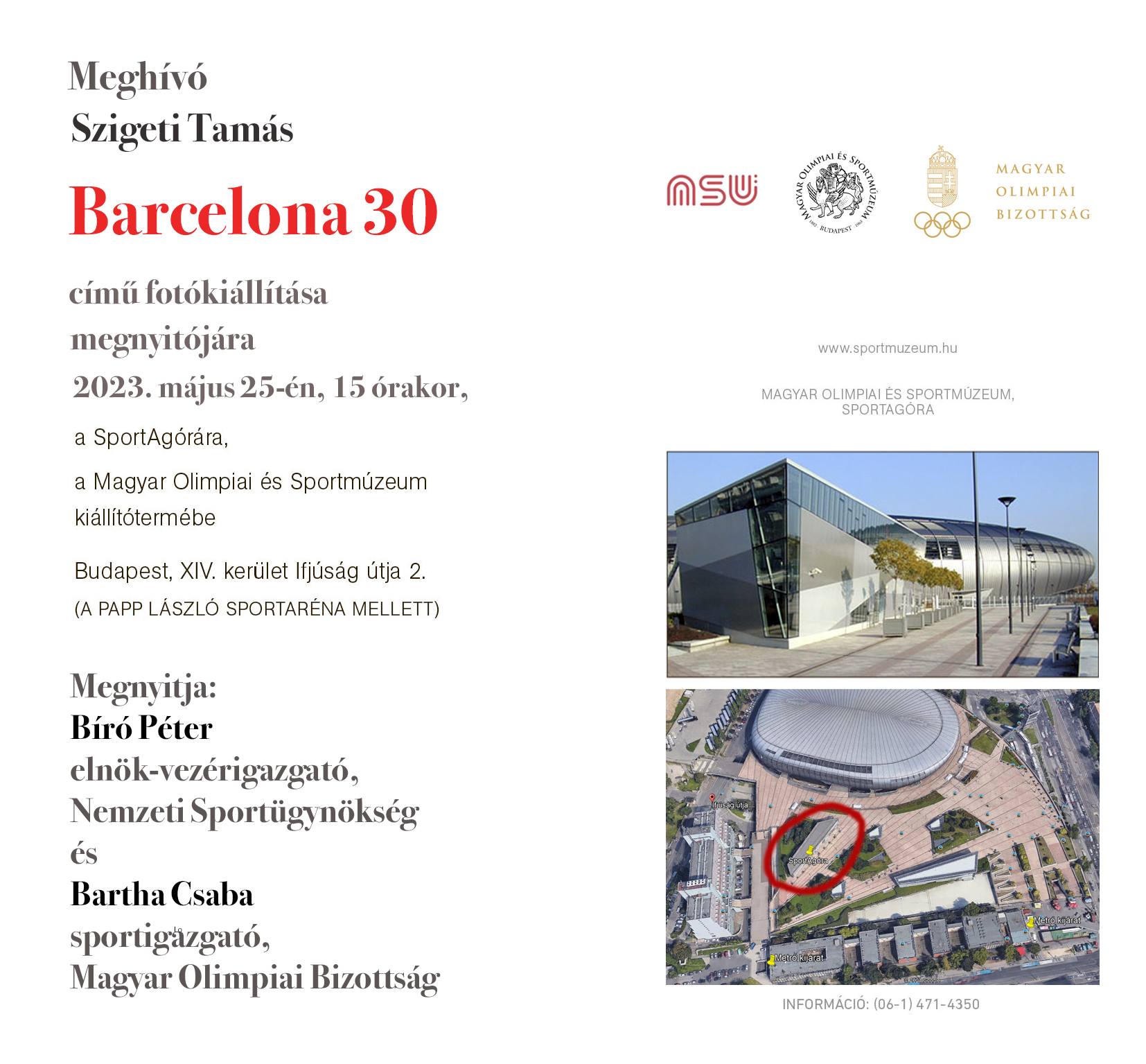Szigeti Tamás: Barcelona 30 - fotókiállítás megnyitó