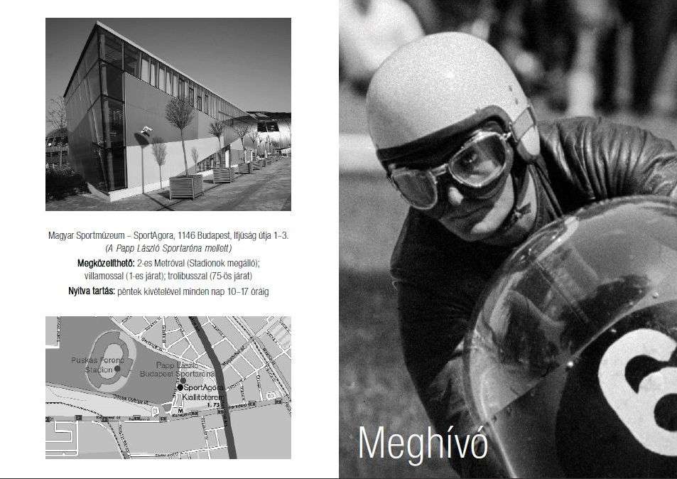 Szabó II. László motorversenyző 75. születésnapja alkalmából rendezett fényképkiállításra
