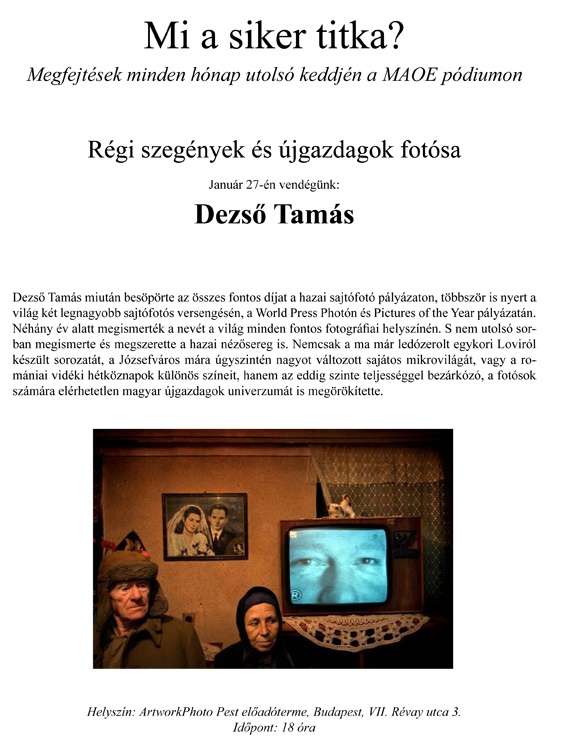 Mi a siker titka? - beszélgetés Dezső Tamással